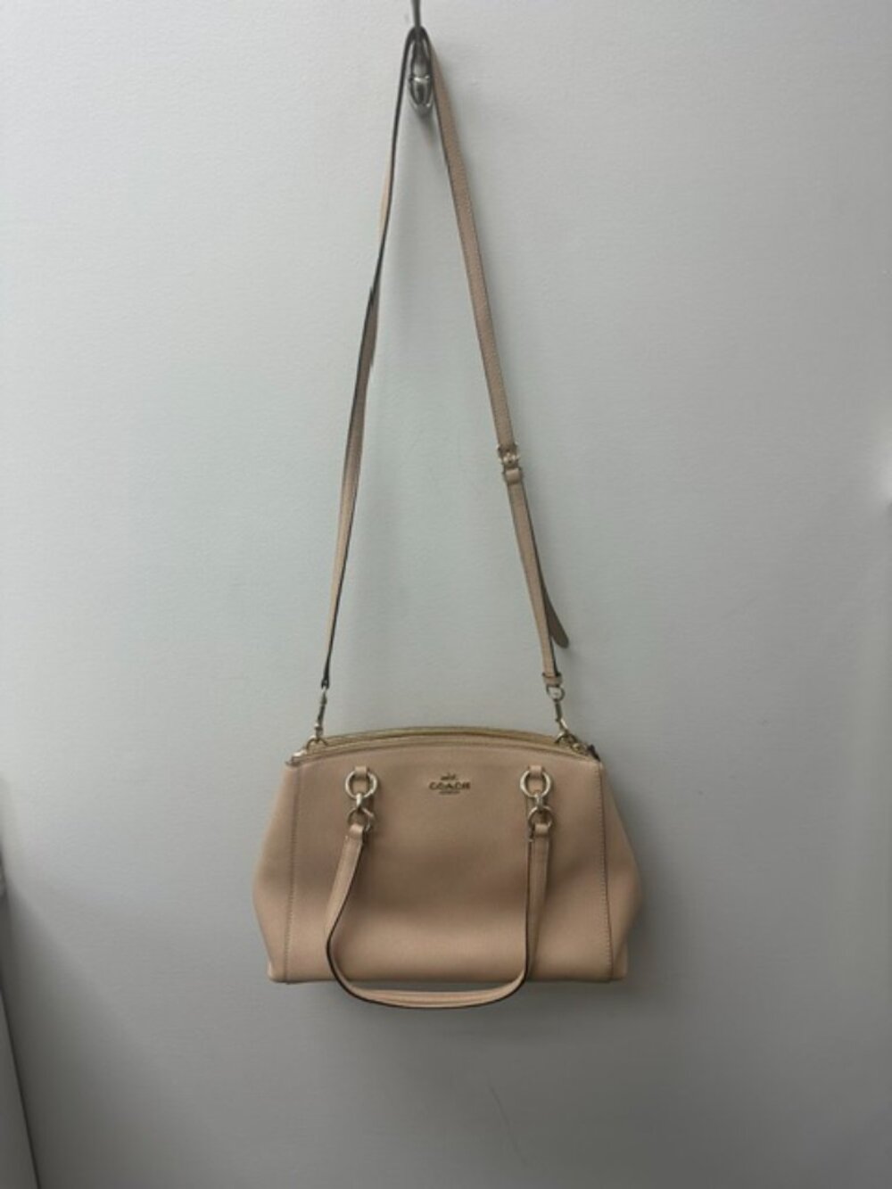 COACH Crossgrain Leather Christie in Tan